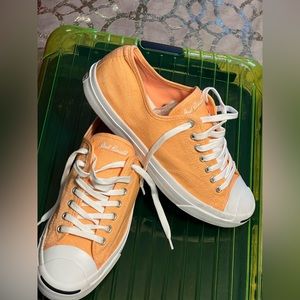Gently Used Peach Jack Purcell Converse size 10